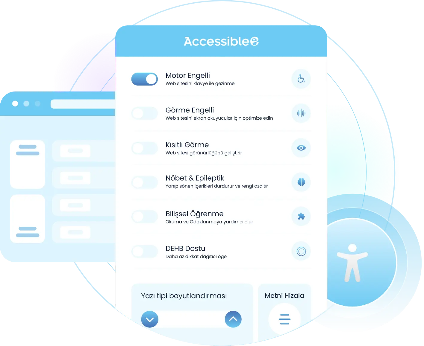 Accessiblee Erişilebilirlik Aracı'nın Görseli