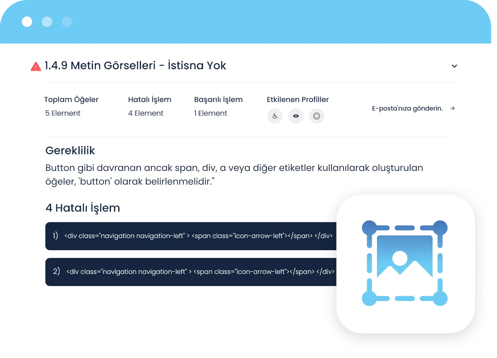 Fix raporu ile çözüm önerileri resmi